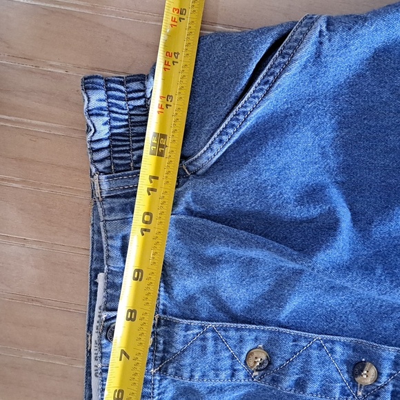 GV Blue Jeans Vintage Denim Jean Button-Front Elasic Waist Comfy Midi Maxi Skirt - Picture 9 of 9